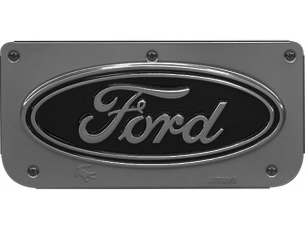 Gunmetal Single Ford Logo Plate 12"