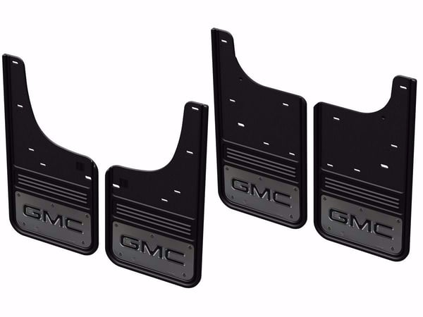 2019 GMC Sierra 1500 Gatorback GMC With Gunmetal Finish No-Drill Mud Flaps - Set
