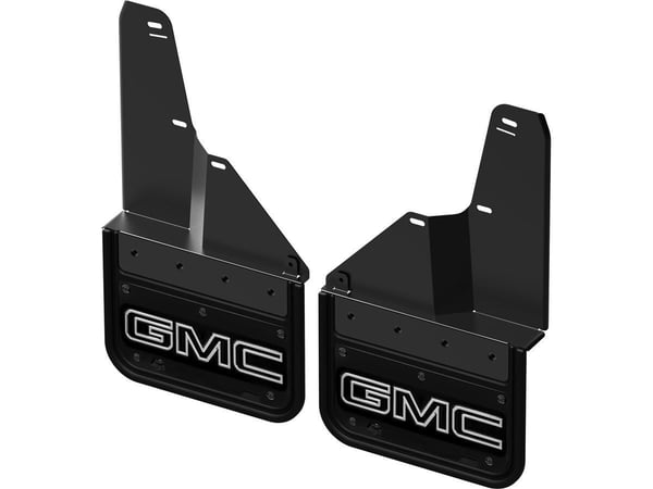 2020 GMC Sierra 2500/3500 HD GMC Black Wrap Logo Gatorback Mud Flaps - Front Pair
