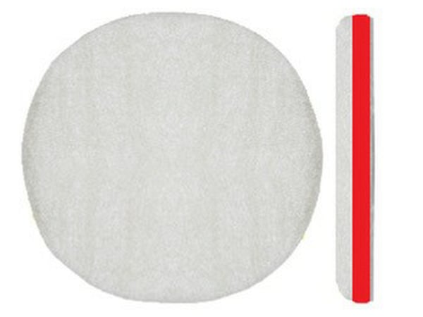 SM Arnold 6.25" White/Red Cutting MicroFiber Pad