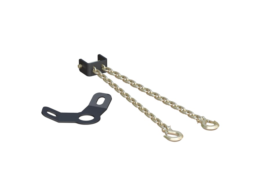 Curt CrossWing 5th Wheel Safety Chain Assembly With Gooseneck Anchor Plate  - 16614 