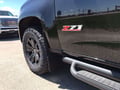 5/8" Offset No-Drill Front Mud Flaps - Black Powder Coated