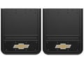 Picture of Truck Hardware Gatorback 21"x24" Dually Black Wrap Gold Bowtie Mud Flaps
