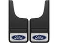 Picture of Truck Hardware Gatorback 12"x26" Blue Ford Oval Cut Mud Flaps - Aluminum Screws