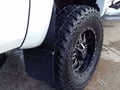 Universal 12"x1.5" Bevel Offset Mud Flap Brackets - Black Powder Coated