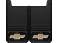 Picture of Truck Hardware Gatorback Black Wrap Gold Bowtie Mud Flaps - Set of 4 - Fits 2014-2018 Chevy Silverado 1500 & 2015-2019 2500/3500HD