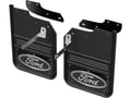 Picture of Truck Hardware Gatorback Black Wrap Ford Oval Mud Flaps - Front Pair - Fits 2017-2026 Ford F-450