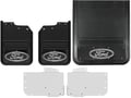 Ford F450/F550 Black Wrap Oval Gatorback Dually Mud Flap Set