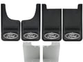 1999-2016 Ford F250/F350 Ford Oval Black Wrap Gatorback Mud Flap Set