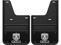 Gatorback 12"x20" RAM Ramhead Logo with Black Wrap No Drill Rear Mud Flaps