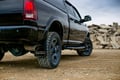 RAM Text with Black Wrap Gatorback No Drill Mud Flap Set - with OEM Flares