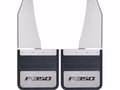 Picture of Truck Hardware Gatorback "F-350" Logo Mud Flaps - 14" Wide - Stainless Steel Brackets