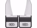 Picture of Truck Hardware Gatorback "Longhorn RAM" Logo Mud Flaps - 14" Wide - Stainless Steel Brackets