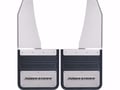 Picture of Truck Hardware Gatorback "Power Stroke" Logo Mud Flaps - 14" Wide - Stainless Steel Brackets