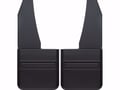 Picture of Truck Hardware Gatorback Black Plate Mud Flaps - 14" Wide - Anodized Brackets