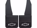 Picture of Truck Hardware Gatorback Black Wrap "Bowtie" Logo Mud Flaps - 14" Wide - Anodized Brackets