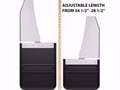 Picture of Truck Hardware Gatorback Black Wrap "Bowtie" Logo Mud Flaps - 14" Wide - Anodized Brackets