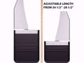 Picture of Truck Hardware Gatorback Black Wrap Denali Mud Flaps - 14" Wide - Anodized Brackets
