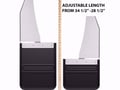 Picture of Truck Hardware Gatorback Black Wrap Ford Oval Mud Flaps - 14" Wide - Anodized Brackets