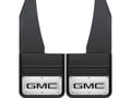 Picture of Truck Hardware Gatorback Black "GMC" Logo Mud Flaps - 14" Wide - Anodized Brackets