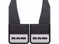 Picture of Truck Hardware Gatorback RAM Text Mud Flaps - 14" Wide - Anodized Brackets