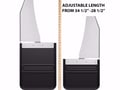 Picture of Truck Hardware Gatorback RAM Text Mud Flaps - 14" Wide - Anodized Brackets