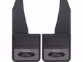 Picture of Truck Hardware Gatorback Gunmetal Ford Oval Mud Flaps - 14" Wide - Anodized Brackets