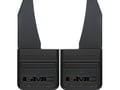 Picture of Truck Hardware Gatorback Gunmetal "GMC" Logo Mud Flaps - 14" Wide - Anodized Brackets