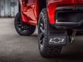 Black Bowtie With Black Wrap No-Drill Mud Flap Set