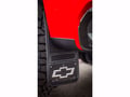 Black Bowtie With Black Wrap No-Drill Mud Flap Set - Rear