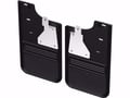 Black Powder Coated Stainless Steel Plate No-Drill Rear Mud Flaps