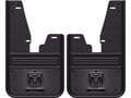 Gunmetal Finish Ramhead Logo No Drill Mud Flap Set - with OEM Flares