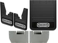 Black Wrap Longhorn Logo Gatorback No-Drill Mud Flaps - Front - With OEM Flares