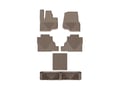 Picture of WeatherTech All-Weather Floor Mats - Front, 2nd & 3rd Row w/ Center Aisle - Tan