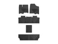 Picture of WeatherTech All-Weather Floor Mats - Front, 2nd & 3rd Row w/ Center Aisle - Black