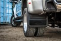 Picture of Truck Hardware Gatorback Black Anodized Ford Oval Mud Flaps - Rear Dually Pair - Fits 2023-2026 Ford F-350/F-450