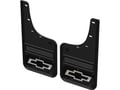 2020 Chevy Silverado 2500/3500 HD Black Bowtie with Black Wrap Logo Gatorback Mud Flaps - Front Pair