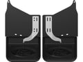 Picture of Truck Hardware Gatorback Black Anodized Ford Oval Mud Flaps - Front - 2018-2024 Ford Expedition