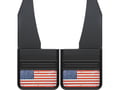 Picture of Truck Hardware Gatorback American Flag Mud Flaps - 14" Wide - Anodized Brackets