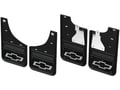 Black Bowtie With Black Wrap No-Drill Mud Flap Set