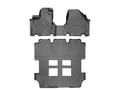 Picture of WeatherTech FloorLiners - Front, 2nd & 3rd Row - 1 Piece 2nd/3rd Row - Black