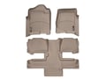 Picture of WeatherTech FloorLiners - Front & Rear w/Center Aisle - Tan