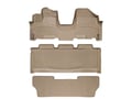 Picture of WeatherTech FloorLiners - Front, 2nd & 3rd Row - Over-The-Hump - Tan