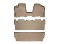 Picture of WeatherTech FloorLiners - Front, 2nd & 3rd Row - Over-The-Hump - Tan