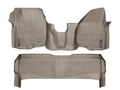 Picture of WeatherTech FloorLiners - Front & Rear - Over-The-Hump - Tan