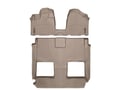 Picture of WeatherTech FloorLiners - Front, 2nd & 3rd Row - Over-The-Hump - 1 Piece 2nd/3rd Row Liner - Tan