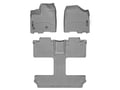 Picture of WeatherTech FloorLiners - Front, 2nd & 3rd Row - w/Center Aisle - Gray