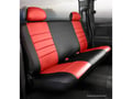 Picture of Fia LeatherLite Custom Seat Cover - Red/Black - Rear - Bench Seat - Adjustable Headrests