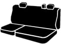 Picture of Fia Oe Custom Seat Cover - Rear Seat - 60 Driver/ 40 Passenger Split Bench - Red/Black - Solid Backrest - Adjustable Headrests - Center Seat Belt