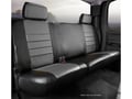Picture of Fia LeatherLite Custom Seat Cover - Rear Seat - 60 Driver/ 40 Passenger Split Bench - Gray/Black - Solid Backrest - Adjustable Headrests - Center Seat Belt